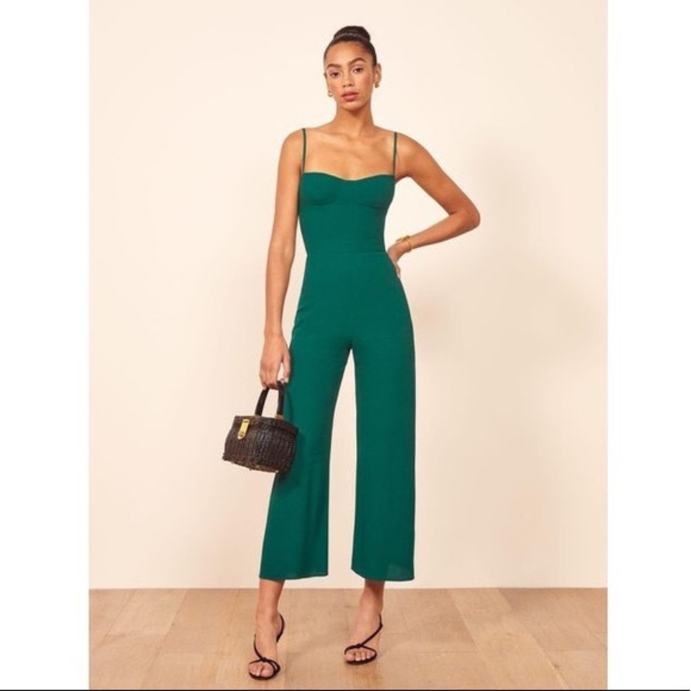 Reformation Emerald Gilda Jumpsuit
